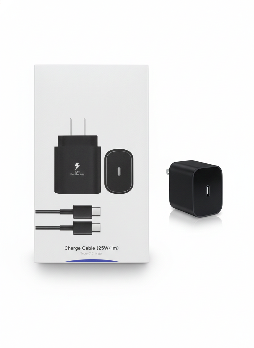 Cargador Rápido 25W + Cable de Carga